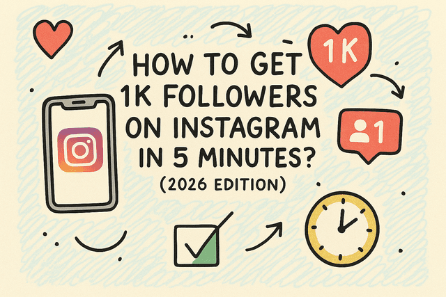 How to Get 1K Followers on Instagram in 5 Minutes? (2026 Edition)